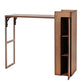 Table de table de pub à barre en bois 1/3 pcs table de barre pliante et tabourets en marron et naturel