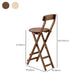 Table de table de pub à barre en bois 1/3 pcs table de barre pliante et tabourets en marron et naturel