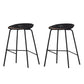 Industrial Indoor Bar Stool Upholstered Bar Stool with Metal Base Black 2 Piece Set Clearhalo 'Bar Furniture' 'Bar Stools' 'bar_stools' 'furn' 'furn_bar_stools' 'Furniture' 'Kitchen & Dining Furniture' 7491652