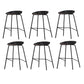 Industrial Indoor Bar Stool Upholstered Bar Stool with Metal Base Black 6 Piece Set Clearhalo 'Bar Furniture' 'Bar Stools' 'bar_stools' 'furn' 'furn_bar_stools' 'Furniture' 'Kitchen & Dining Furniture' 7491655