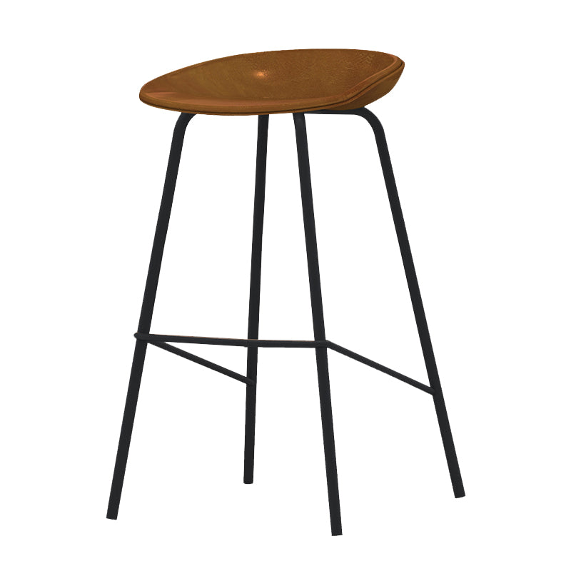 Industrial Indoor Bar Stool Upholstered Bar Stool with Metal Base Clearhalo 'Bar Furniture' 'Bar Stools' 'bar_stools' 'furn' 'furn_bar_stools' 'Furniture' 'Kitchen & Dining Furniture' 7491657