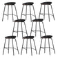 Industrial Indoor Bar Stool Upholstered Bar Stool with Metal Base Black 8 Piece Set Clearhalo 'Bar Furniture' 'Bar Stools' 'bar_stools' 'furn' 'furn_bar_stools' 'Furniture' 'Kitchen & Dining Furniture' 7491658