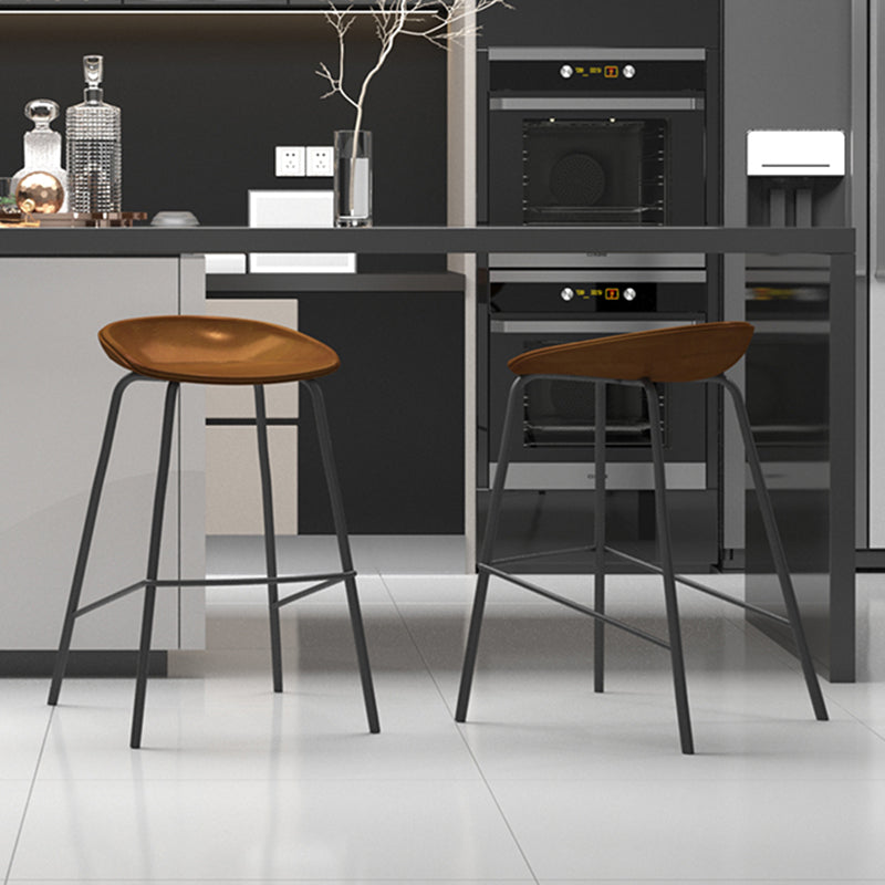 Industrial Indoor Bar Stool Upholstered Bar Stool with Metal Base Clearhalo 'Bar Furniture' 'Bar Stools' 'bar_stools' 'furn' 'furn_bar_stools' 'Furniture' 'Kitchen & Dining Furniture' 7491663