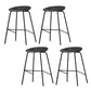 Industrial Indoor Bar Stool Upholstered Bar Stool with Metal Base Grey 4 Piece Set Clearhalo 'Bar Furniture' 'Bar Stools' 'bar_stools' 'furn' 'furn_bar_stools' 'Furniture' 'Kitchen & Dining Furniture' 7491664