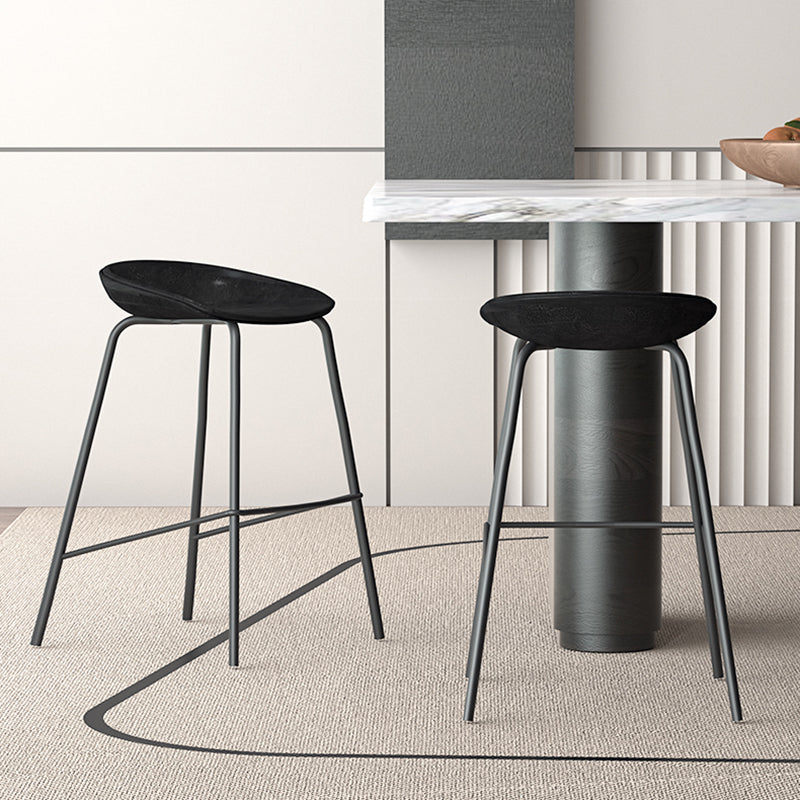 Industrial Indoor Bar Stool Upholstered Bar Stool with Metal Base Clearhalo 'Bar Furniture' 'Bar Stools' 'bar_stools' 'furn' 'furn_bar_stools' 'Furniture' 'Kitchen & Dining Furniture' 7491666