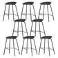Industrial Indoor Bar Stool Upholstered Bar Stool with Metal Base Grey 8 Piece Set Clearhalo 'Bar Furniture' 'Bar Stools' 'bar_stools' 'furn' 'furn_bar_stools' 'Furniture' 'Kitchen & Dining Furniture' 7491667