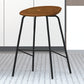 Industrial Indoor Bar Stool Upholstered Bar Stool with Metal Base Orange 1 Piece Clearhalo 'Bar Furniture' 'Bar Stools' 'bar_stools' 'furn' 'furn_bar_stools' 'Furniture' 'Kitchen & Dining Furniture' 7491668