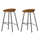 Industrial Indoor Bar Stool Upholstered Bar Stool with Metal Base Orange 2 Piece Set Clearhalo 'Bar Furniture' 'Bar Stools' 'bar_stools' 'furn' 'furn_bar_stools' 'Furniture' 'Kitchen & Dining Furniture' 7491669