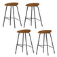 Industrial Indoor Bar Stool Upholstered Bar Stool with Metal Base Orange 4 Piece Set Clearhalo 'Bar Furniture' 'Bar Stools' 'bar_stools' 'furn' 'furn_bar_stools' 'Furniture' 'Kitchen & Dining Furniture' 7491670