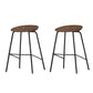 Industrial Indoor Bar Stool Upholstered Bar Stool with Metal Base Brown 2 Piece Set Clearhalo 'Bar Furniture' 'Bar Stools' 'bar_stools' 'furn' 'furn_bar_stools' 'Furniture' 'Kitchen & Dining Furniture' 7491674