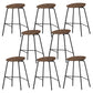 Industrial Indoor Bar Stool Upholstered Bar Stool with Metal Base Brown 8 Piece Set Clearhalo 'Bar Furniture' 'Bar Stools' 'bar_stools' 'furn' 'furn_bar_stools' 'Furniture' 'Kitchen & Dining Furniture' 7491677