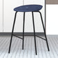 Industrial Indoor Bar Stool Upholstered Bar Stool with Metal Base Blue 1 Piece Clearhalo 'Bar Furniture' 'Bar Stools' 'bar_stools' 'furn' 'furn_bar_stools' 'Furniture' 'Kitchen & Dining Furniture' 7491678