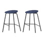 Industrial Indoor Bar Stool Upholstered Bar Stool with Metal Base Blue 2 Piece Set Clearhalo 'Bar Furniture' 'Bar Stools' 'bar_stools' 'furn' 'furn_bar_stools' 'Furniture' 'Kitchen & Dining Furniture' 7491679