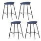 Industrial Indoor Bar Stool Upholstered Bar Stool with Metal Base Blue 4 Piece Set Clearhalo 'Bar Furniture' 'Bar Stools' 'bar_stools' 'furn' 'furn_bar_stools' 'Furniture' 'Kitchen & Dining Furniture' 7491680