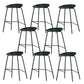 Industrial Indoor Bar Stool Upholstered Bar Stool with Metal Base Green 8 Piece Set Clearhalo 'Bar Furniture' 'Bar Stools' 'bar_stools' 'furn' 'furn_bar_stools' 'Furniture' 'Kitchen & Dining Furniture' 7491687