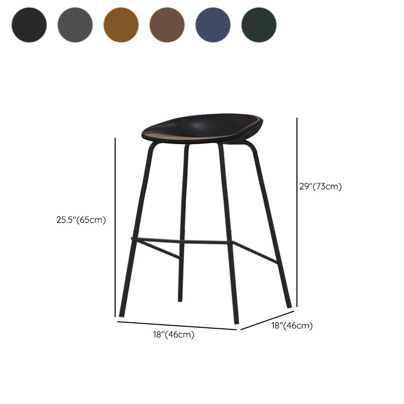 Industrial Indoor Bar Stool Upholstered Bar Stool with Metal Base Clearhalo 'Bar Furniture' 'Bar Stools' 'bar_stools' 'furn' 'furn_bar_stools' 'Furniture' 'Kitchen & Dining Furniture' 7491688