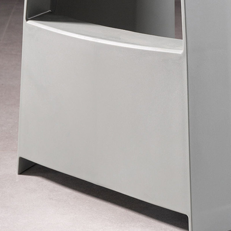 Modern Style Plastic Counter Stool Armless Barstool with Footrest Clearhalo 'Bar Furniture' 'Bar Stools' 'bar_stools' 'furn' 'furn_bar_stools' 'Furniture' 'Kitchen & Dining Furniture' 7491701