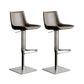 フェイクレザーカウンタースツールモダンスタイルのローバックバースツールとフットレスト