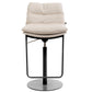 Contemporary Style Armless Barstool Leather Adjustable Height Bar Stool