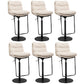 Contemporary Style Armless Barstool Leather Adjustable Height Bar Stool
