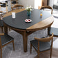 Mesa de comedor redonda Muebles de piedra estilo moderno con hoja abatible