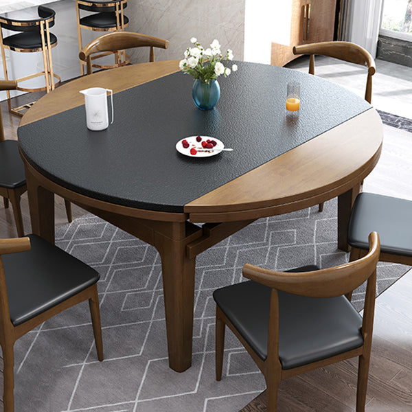 Mesa de comedor redonda Muebles de piedra estilo moderno con hoja abatible