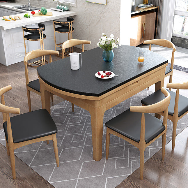 Mesa de comedor redonda Muebles de piedra estilo moderno con hoja abatible