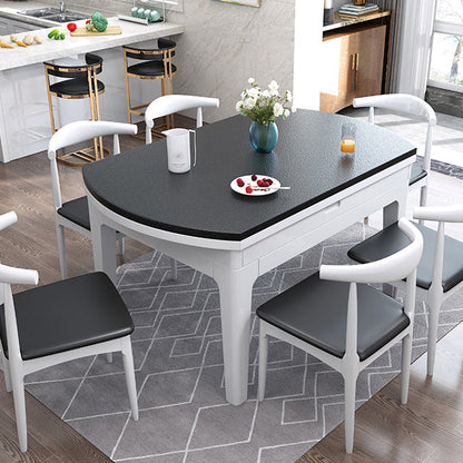 Mesa de comedor redonda Muebles de piedra estilo moderno con hoja abatible