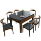 Mesa de comedor redonda Muebles de piedra estilo moderno con hoja abatible