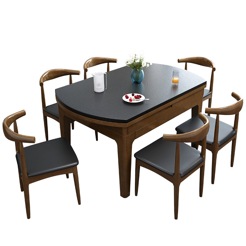 Mesa de comedor redonda Muebles de piedra estilo moderno con hoja abatible
