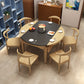 Simplicity Style Dining Site Table Round Stone Furniture with Drop-Leaf Clearhalo 'Dining Tables & Seating' 'Dining Tables' 'dining_table' 'furn' 'furn_dining_table' 'Furniture' 'Kitchen & Dining Furniture' 7491794