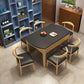 Simplicity Style Dining Site Table Round Stone Furniture with Drop-Leaf Natural Without Chairs Clearhalo 'Dining Tables & Seating' 'Dining Tables' 'dining_table' 'furn' 'furn_dining_table' 'Furniture' 'Kitchen & Dining Furniture' 7491797
