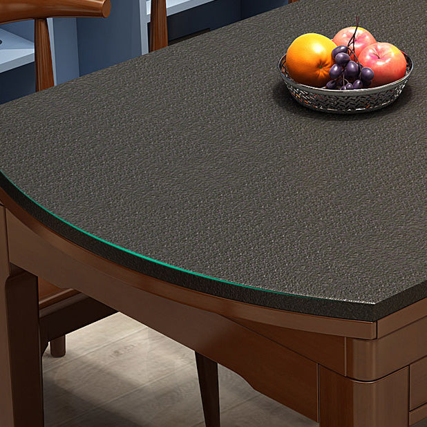 Simplicity Style Dining Site Table Round Stone Furniture with Drop-Leaf Clearhalo 'Dining Tables & Seating' 'Dining Tables' 'dining_table' 'furn' 'furn_dining_table' 'Furniture' 'Kitchen & Dining Furniture' 7491801