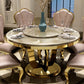Mesa de comedor redonda convertible, mesa de pedestal para cocina, comedor