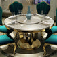 Mesa de comedor redonda convertible, mesa de pedestal para cocina, comedor