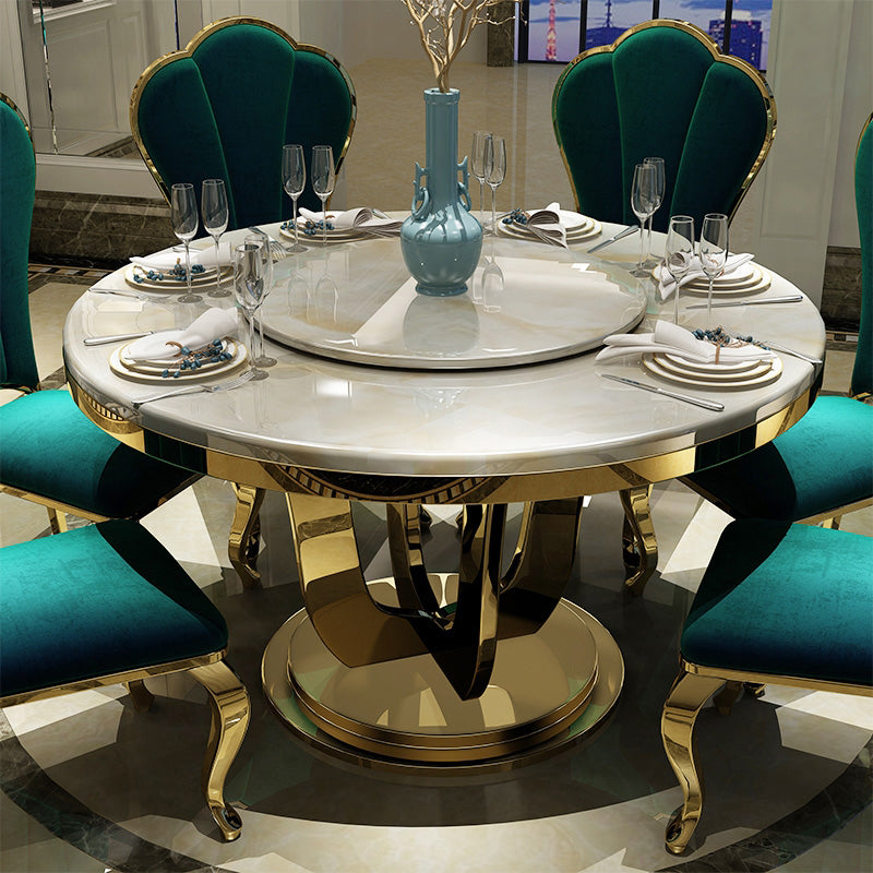 Mesa de comedor redonda convertible, mesa de pedestal para cocina, comedor