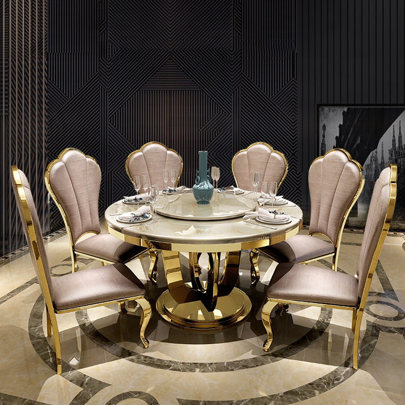 Mesa de comedor redonda convertible, mesa de pedestal para cocina, comedor
