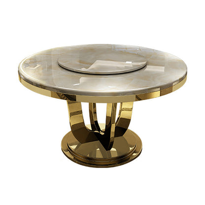 Mesa de comedor redonda convertible, mesa de pedestal para cocina, comedor