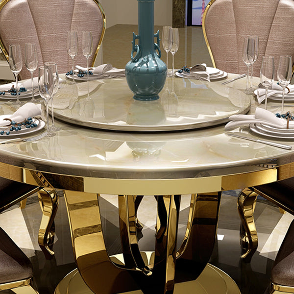 Mesa de comedor redonda convertible, mesa de pedestal para cocina, comedor