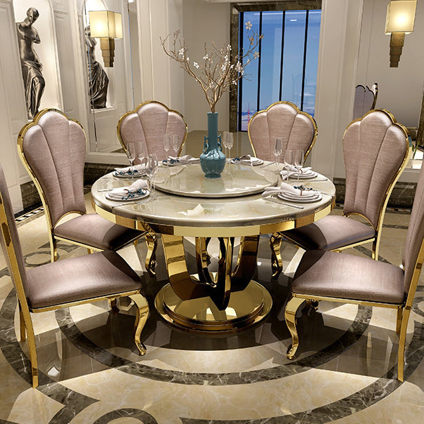 Mesa de comedor redonda convertible, mesa de pedestal para cocina, comedor
