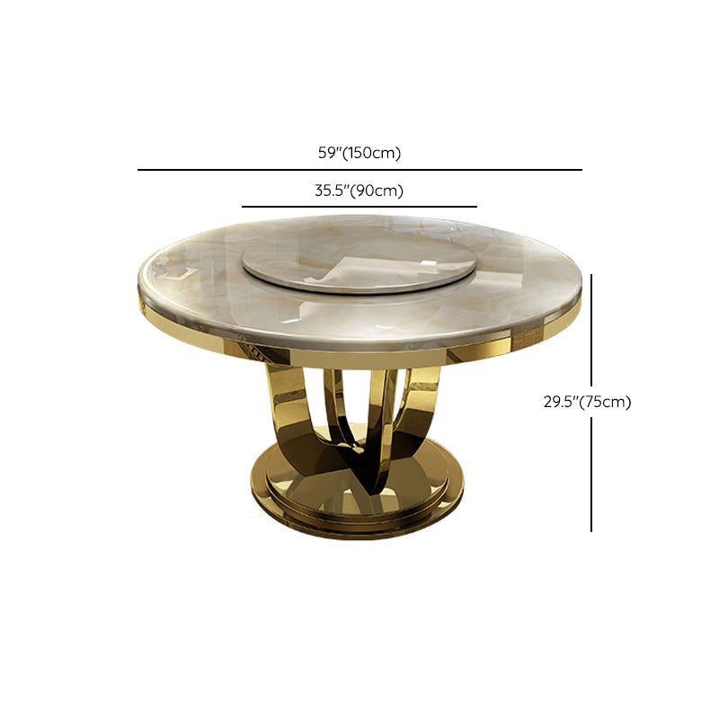 Mesa de comedor redonda convertible, mesa de pedestal para cocina, comedor