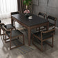 Rectangle Stone Top Dining Table Solid Wood 4 Legs Dining Table for Dining Room Clearhalo 'Dining Tables & Seating' 'Dining Tables' 'dining_table' 'furn' 'furn_dining_table' 'Furniture' 'Kitchen & Dining Furniture' 7491820