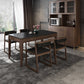 Rectangle Stone Top Dining Table Solid Wood 4 Legs Dining Table for Dining Room Clearhalo 'Dining Tables & Seating' 'Dining Tables' 'dining_table' 'furn' 'furn_dining_table' 'Furniture' 'Kitchen & Dining Furniture' 7491822