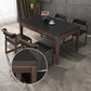 Rectangle Stone Top Dining Table Solid Wood 4 Legs Dining Table for Dining Room Clearhalo 'Dining Tables & Seating' 'Dining Tables' 'dining_table' 'furn' 'furn_dining_table' 'Furniture' 'Kitchen & Dining Furniture' 7491825