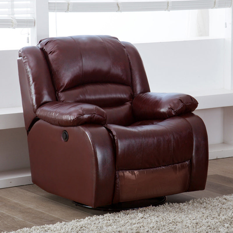 Contemporary Standard Recliner Solid Color Indoor Swivel Base Arm Metal Clearhalo 'Chairs & Seating' 'furn' 'furn_recliners' 'Furniture' 'Living Room Furniture' 'Recliners' 7491844