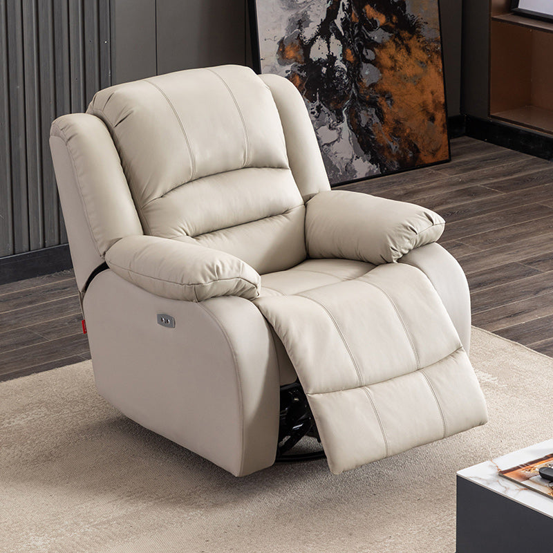 Contemporary Standard Recliner Solid Color Indoor Swivel Base Arm Metal Clearhalo 'Chairs & Seating' 'furn' 'furn_recliners' 'Furniture' 'Living Room Furniture' 'Recliners' 7491847