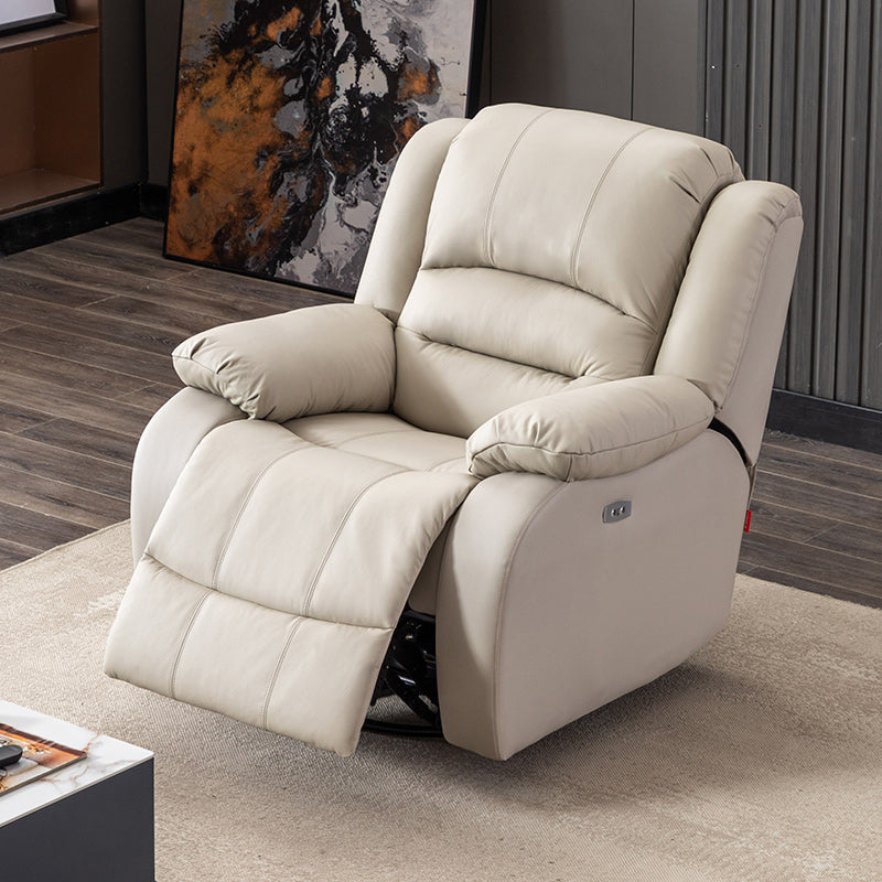 Contemporary Standard Recliner Solid Color Indoor Swivel Base Arm Metal Clearhalo 'Chairs & Seating' 'furn' 'furn_recliners' 'Furniture' 'Living Room Furniture' 'Recliners' 7491849