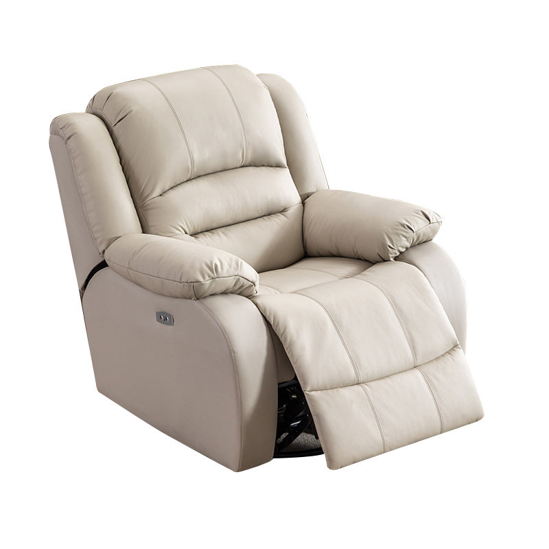 Contemporary Standard Recliner Solid Color Indoor Swivel Base Arm Metal Clearhalo 'Chairs & Seating' 'furn' 'furn_recliners' 'Furniture' 'Living Room Furniture' 'Recliners' 7491850