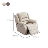 Contemporary Standard Recliner Solid Color Indoor Swivel Base Arm Metal Clearhalo 'Chairs & Seating' 'furn' 'furn_recliners' 'Furniture' 'Living Room Furniture' 'Recliners' 7491854