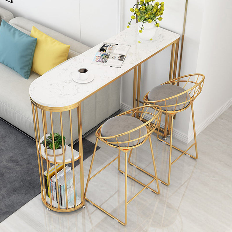 Tavolo da bancone in pietra rettangolare Glam Set tavolo da bar da 1/3 pezzi per soggiorno